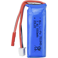 751845 7.4V 550mAh Batterie au lithium pour voiture Wltoys K969 K979 K989 K999 P929 P939 Accessoires de voiture télécommandés