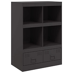 vidaXL Buffet haut noir 67x39x95 cm acier