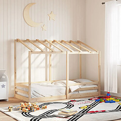 Avis Vidaxl Lit pour enfants avec toit 90x190 cm bois massif de pin