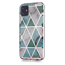 Coque en TPU motif marbre or rose imd blanc/cyan pour votre Apple iPhone 11 6.1 pouces