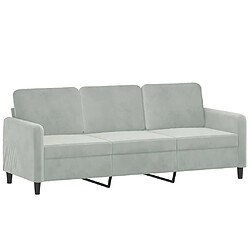 Acheter Maison Chic Ensemble de canapés 2 pcs, Canapé droit Sofa pour Salon gris clair velours -GKD889154