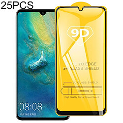 Wewoo Film de verre trempé de plein écran de 25 PCS 9D colle complète pour Huawei Y9 2018