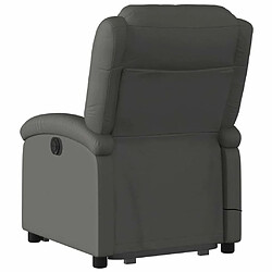 Acheter Maison Chic Fauteuil Relax pour salon, Fauteuil inclinable de massage électrique gris cuir véritable -GKD81365