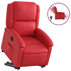 vidaXL Fauteuil inclinable électrique rouge similicuir