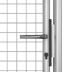 Avis vidaXL Porte de jardin Acier galvanisé 105x250 cm Argenté