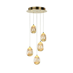 Luminaire Center Suspension Huelto Acrylique,acier,aluminium Champagne d'or