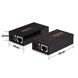 Avis Wewoo Extenseur VGA noir Adaptateur VGA & Audio Extender 1920x1440 HD 100m Cat5e / 6-568B Récepteur Câble Expéditeur