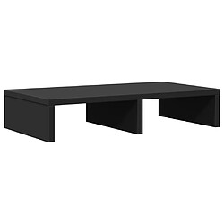 vidaXL Support de moniteur noir 50x27x10 cm bois d'ingénierie