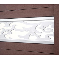 Avis Mendler 2x Panneau de décoration pour pare-vue en WPC Sarthe, 16x177 blanc