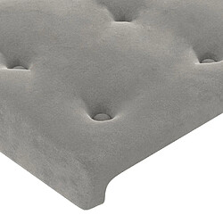 Acheter Maison Chic Lot de 2 Têtes de lit design pour chambre - Décoration de lit Gris clair 100x5x78/88 cm Velours -MN52781