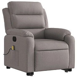 Avis Maison Chic Fauteuil Relax pour salon, Fauteuil inclinable de massage Taupe Tissu -GKD64118