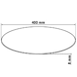 Avis vidaXL Dessus de table ronde en verre trempé 400 mm