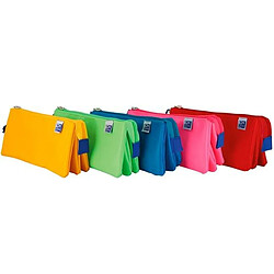 Trousse Fourre-Tout Triple Oxford Kangoo Kids (22 x 8 x 10 cm) (5 Unités)