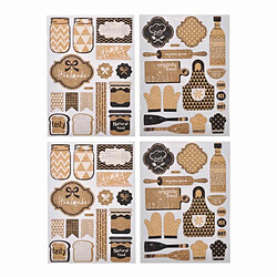 Paris Prix Lot de 2 Planches de Stickers Cuisine Naturel