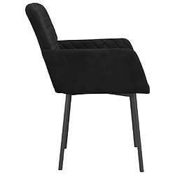 Acheter vidaXL Chaises à manger lot de 2 Noir Velours