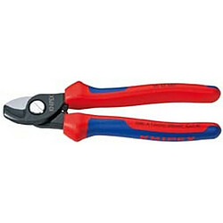 KNIPEX Coupe-câbles, tête brunie, poignées à gaine en plastique, Long. : 165 mm, Ø de la capacité de coupe 15 mm, Section du conducteur 50 mm²