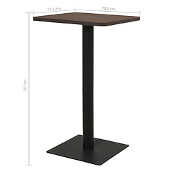 Acheter vidaXL Table de bistro Cendre foncé 78,5x78,5x107 cm