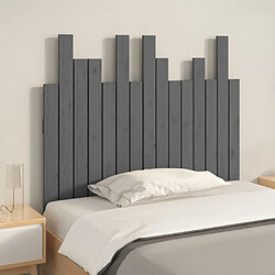 Avis Maison Chic Tête de lit scandinave pour lit adulte,Meuble de chambre murale Gris 95,5x3x80 cm Bois massif de pin -MN74106