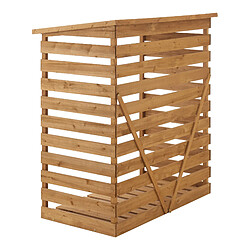 Avis Helloshop26 Abri-bûches couvert en sapin à toiture bitumé 123 x 116 x 64 cm 03_0006304