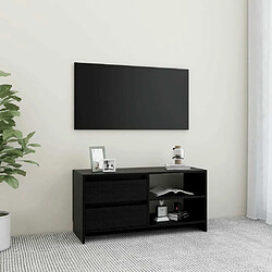 Maison Chic Meuble TV scandinave - Banc TV pour salon Noir 80x31x39 cm Bois de pin massif -MN46593