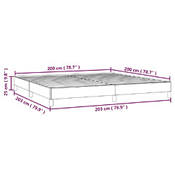 vidaXL Cadre de lit sans matelas vert 200x200 cm tissu pas cher