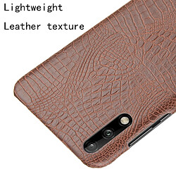 Acheter Wewoo Coque Rigide Pour Huawei Enjoy 10s Antichoc Crocodile Texture PC + PU Case Brown