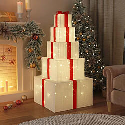 vidaXL Boîte-cadeau de décoration de Noël 250 LED blanc chaud