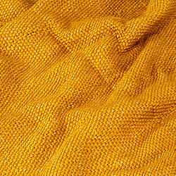 Avis vidaXL Couverture en lurex 125 x 150 cm Jaune moutarde