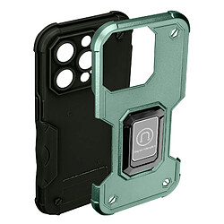 Avizar Coque iPhone 14 Pro Antichoc Hybride avec Anneau Support Magnétique Vert