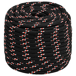 vidaXL Corde de bateau Noir 16 mm 25 m Polypropylène