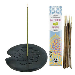 Encens Du Monde Porte-encens Lotus + Encens indien au Patchouli