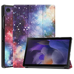 Htdmobiles Housse etui pochette simili cuir avec coque intérieure rigide pour Samsung Galaxy Tab A8 SM-X200 / SM-X205 (10,5 pouces) - CIEL ETOILÉ