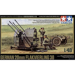 Tamiya Maquette Canon allemand 20mm Flakvierling 38 avec figurines