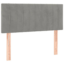 vidaXL Tête de lit Gris clair 90x5x78/88 cm Velours