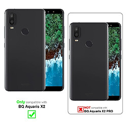 Cadorabo Coque BQ Aquaris X2 Etui en Noir