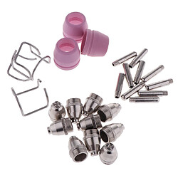 Acheter 26PCS Plasma Cutter Electrodes Torch Tips Buse Consommables Accessoires