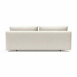 Avis Inside 75 Canapé design CONLIX convertible lit 140*200 cm pieds chêne naturel, tissu bouclé blanc cassé