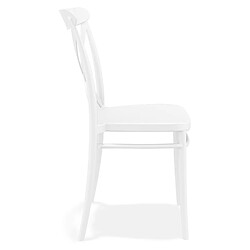 Acheter Alterego Chaise empilable 'JACOB' style rétro en matière plastique blanche