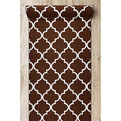 Acheter RUGSX TAPIS DE COULOIR ANTIDÉRAPANT TRÈFLE MAROCAIN marron 57 cm TRELLIS 30351 57x100 cm