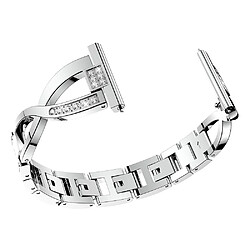 Acheter Wewoo Bracelet pour montre connectée Samsung GearS3 / Ticwatch Pro / HUAWEI GT Universel 22mm Diamant Métal Argent