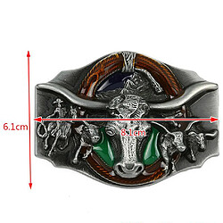 Acheter Rétro Rodeo Boucle de Ceinture Taureau Tête Modèle Cow-boy Belt Buckle Occidentale