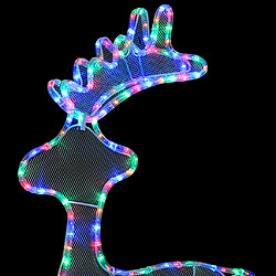 Acheter vidaXL Décoration de Noël de renne avec maille 306 LED 60x24x89 cm