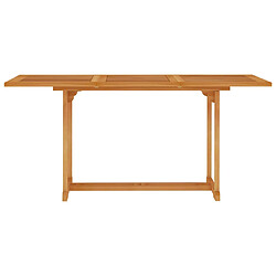 vidaXL Table de jardin 150x90x75 cm Bois de teck massif