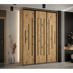 Abiks Meble Armoire Davos 12 À Portes Coulissantes 235,2/180/45 3 Portes