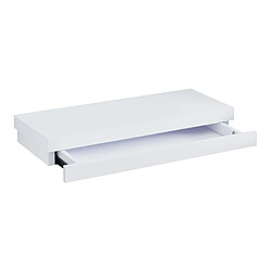 Avis Helloshop26 Étagère murale avec tiroir intégré 60 x 24 x 8 cm blanc 03_0007012