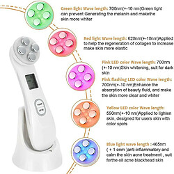 Chrono Appareil Anti Rides Visage, Appareil à Ultrason Visage, Appareil Massage Soin Visage Beauté Ultrasonique LED Lumière Appareil de Beauté Mésothérapie ION Photon Soins de la Peau