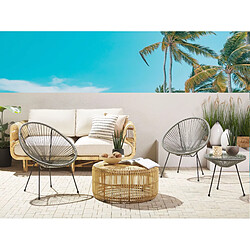 Acheter Beliani Chaise de jardin ACAPULCO II Gris foncé