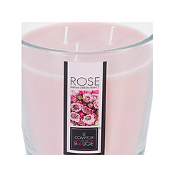 Atmosphera, Createur D'Interieur Bougie parfumée 3 mèches Ø 13,5 cm - Rose - Atmosphera