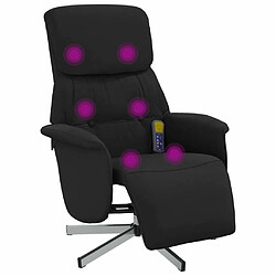 Maison Chic Fauteuil Relax pour salon, Fauteuil inclinable de massage avec repose-pieds noir tissu -GKD79092