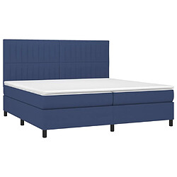 Avis Maison Chic Lit Adulte - Lit simple Lit à sommier tapissier avec matelas moelleux - Meuble de Chambre - Bleu 200x200 cm Tissu -MN47733